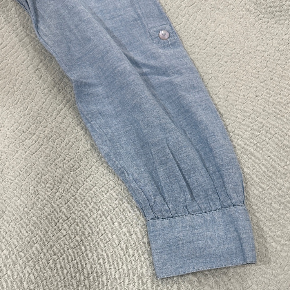 Style & Co. Light Blue Pintuck Tunic with Eyelet Hem - Picture 7 of 8